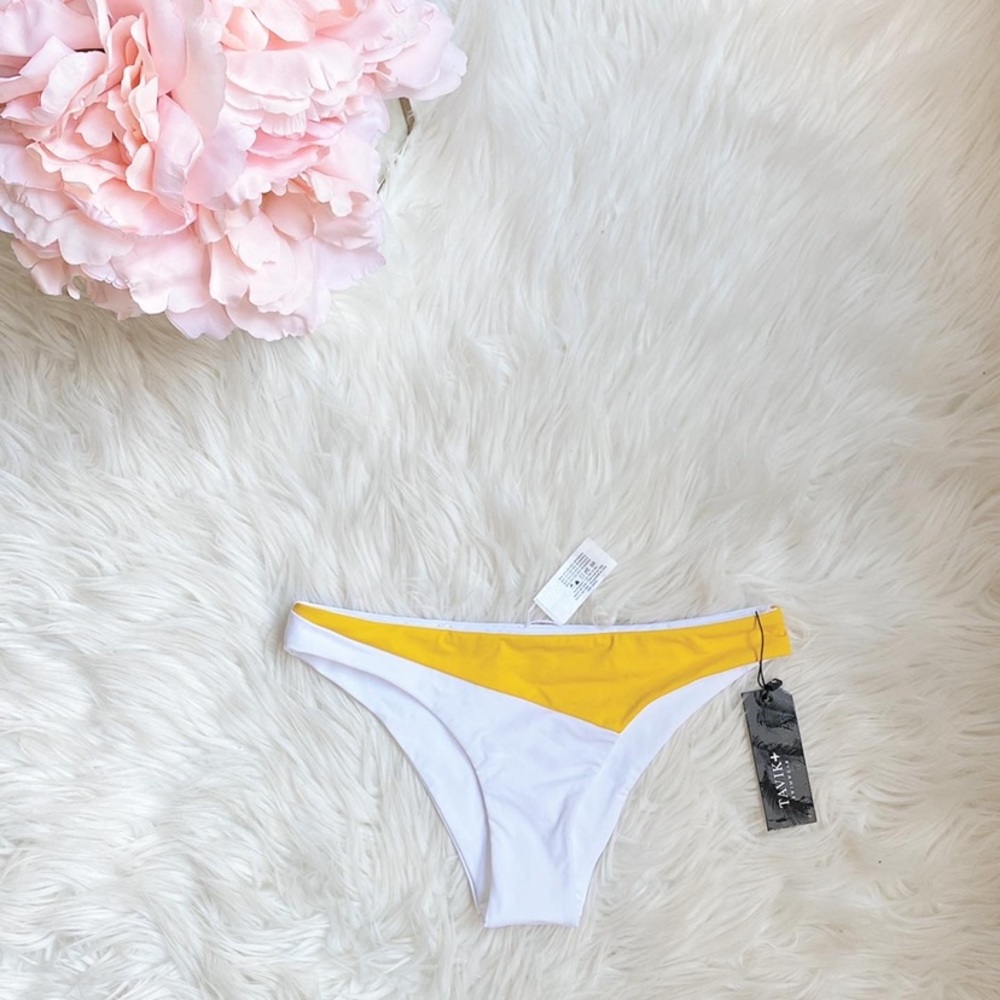 🌟SOLD🌟NWT Tavik Yellow & White Jaclyn Bottom